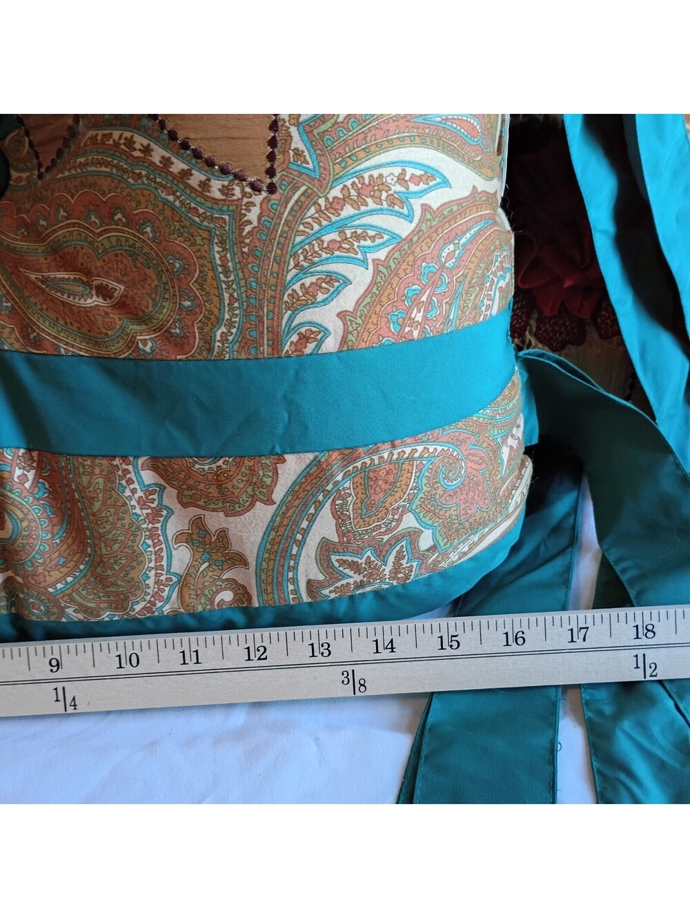 Pier 1 Imports Chair Cushions Set Of 2 Floral Reversible Beach House Summer Teal - Picture 7 of 9